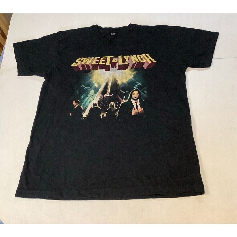 American Apparel Sweet & Lynch Rock Band Music T Shirt Size XL Black Made USA